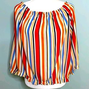 Riley and James Vertical Stripe Crop Top Size 3x